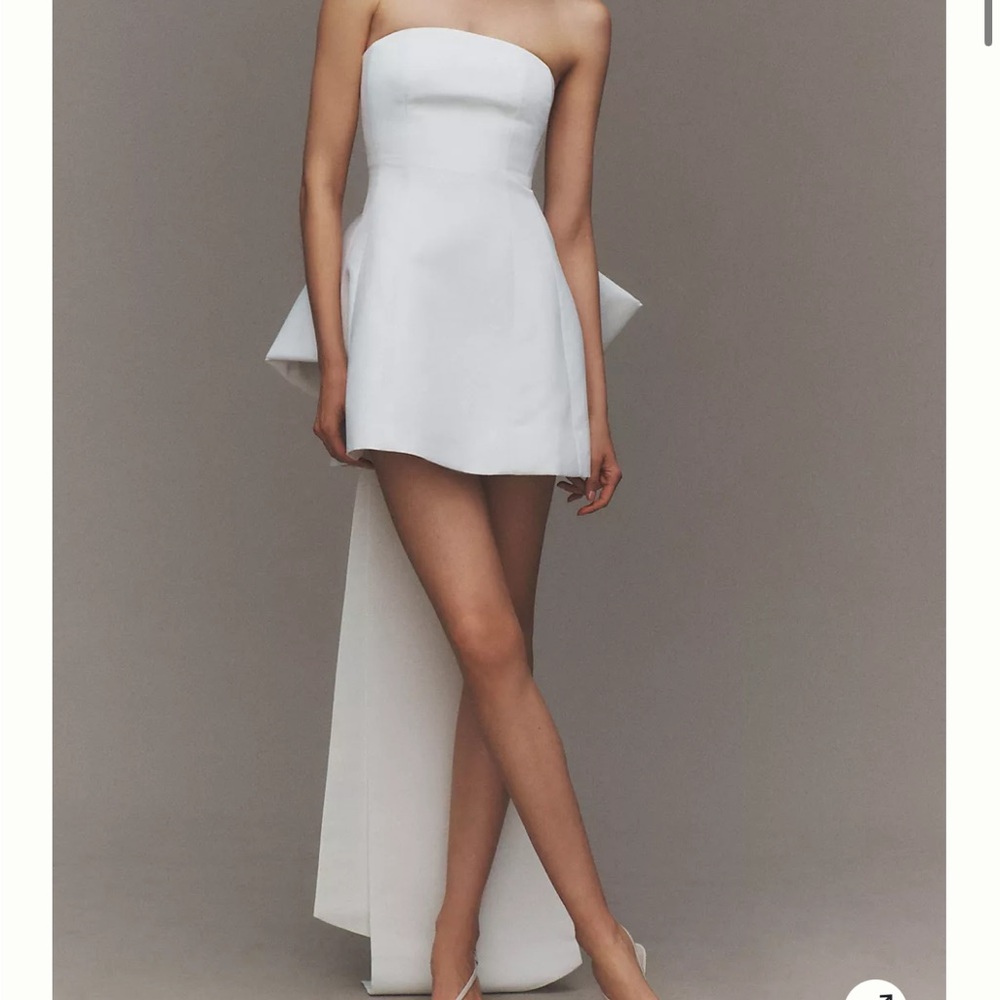 COPY - Sachin & Babi Grace Strapless Back-Bow Mini Dress- Anthropologie Wedding